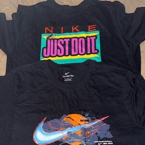 NWT bundle of Nike Black T-Shirts with Vibrant Graphics